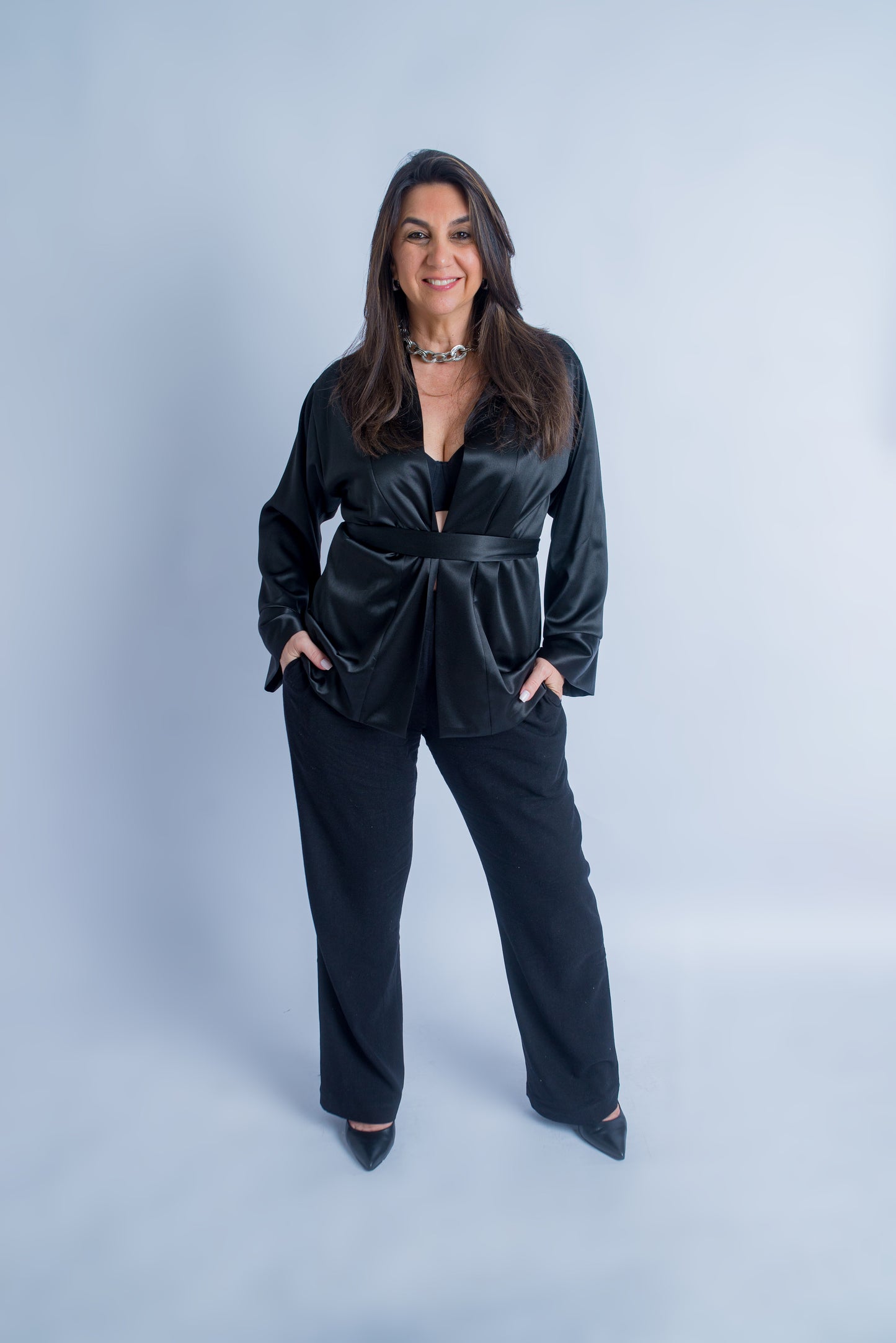 Kimono Cetim - Preto - Sheila