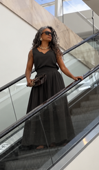 Saia Evasê - Preto - Patricia