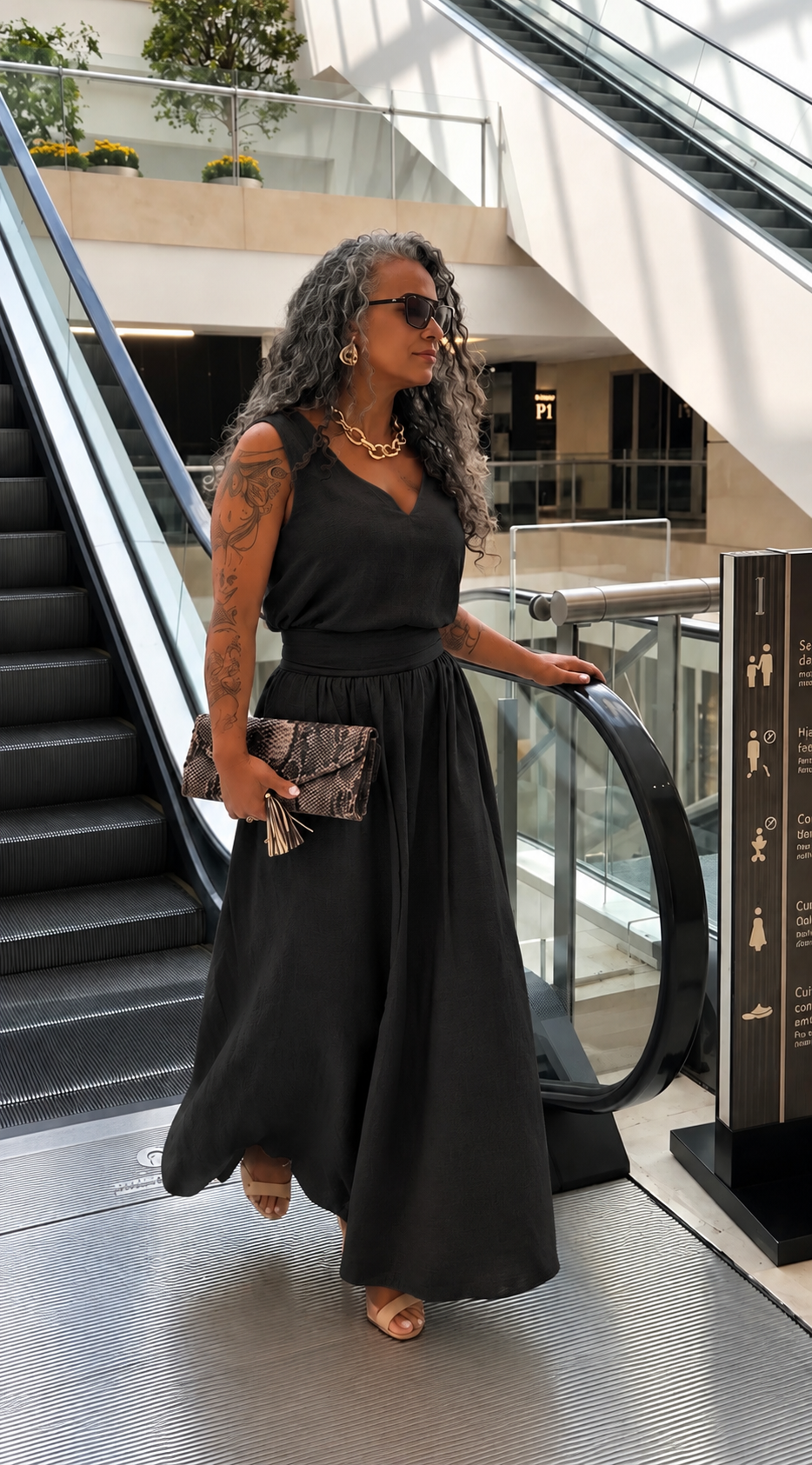 Saia Evasê - Preto - Patricia